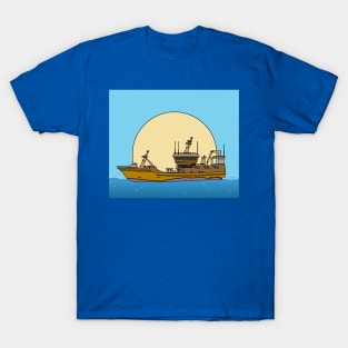 Ships In The Middle Of The Lake Ocean T-Shirt